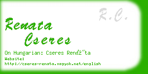 renata cseres business card